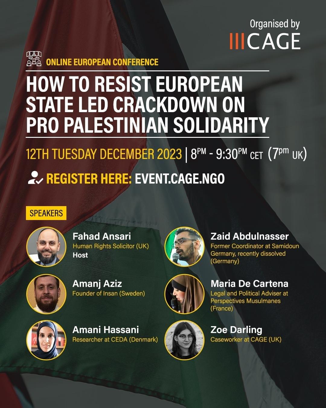How to resist European State Led Crackdown on Pro Palestinian Solidarity